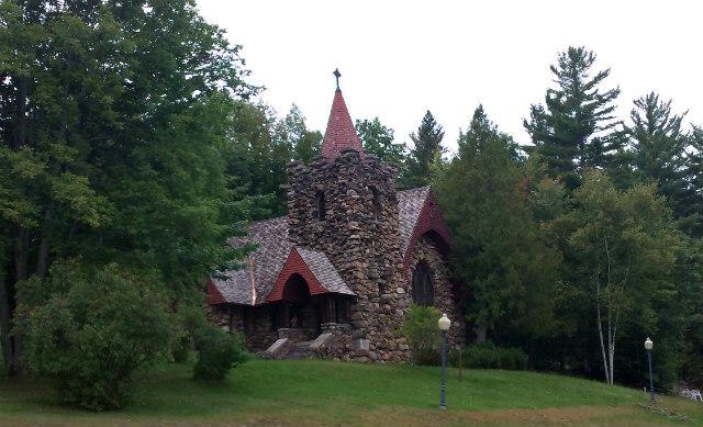 The famous chapel on the Sanitarium grounds is a scenic highlight of the Trudeau Tour.