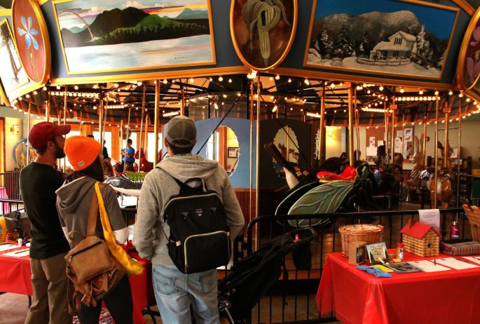 Everything on the Adirondack Carousel is hand painted by local artists.