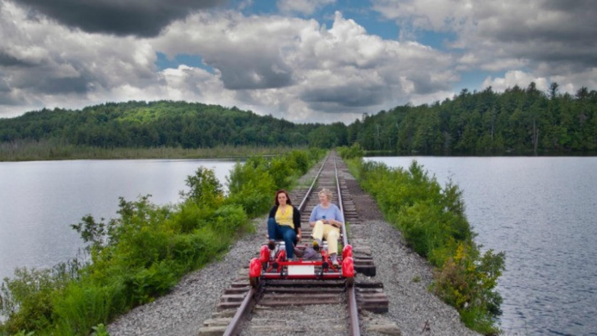 Riding the Rails, Adirondack style! Saranac Lake, Adirondacks, New York