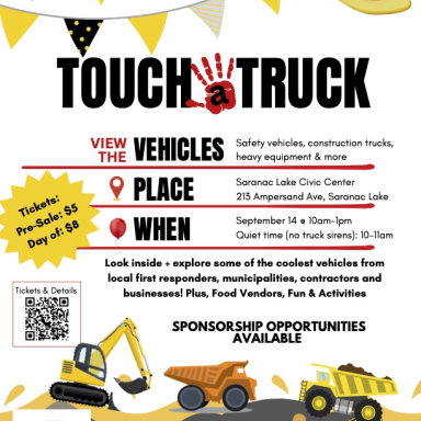 trucks at the bottom of the flyer