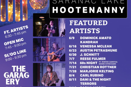 purple poster with summer music list