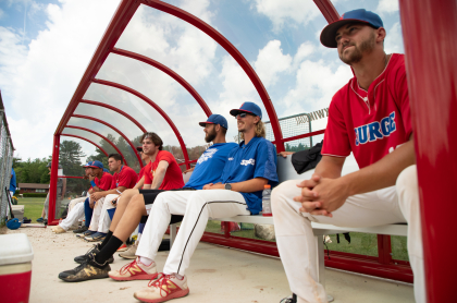 Players in the duggout 