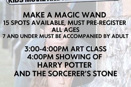 Flyer stating Make a Magic Wand