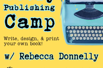 Type writer with Story Publishing Camp w/ Rebecca Donnelly