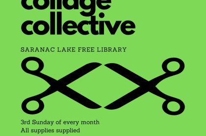 Saranac Lake Collage Collective with images of scissors