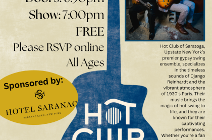 Hot Club of Saratoga informational flyer