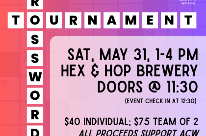 ACW's Crossword Puzzle Tournament informational flyer