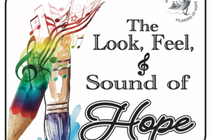 Graphic depicting a paintbrush and musical notes with the text The Look