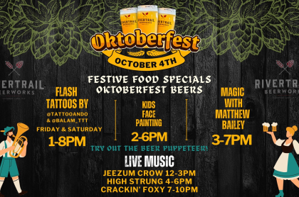 RiverTrail Beerworks Oktoberfest event on October 4th