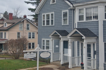 Blue & White exterior of Robert E White Attorney office