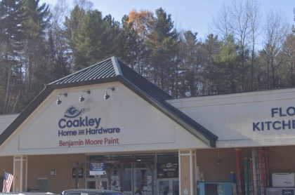 The exterior sign for Coakley Home & Hardware