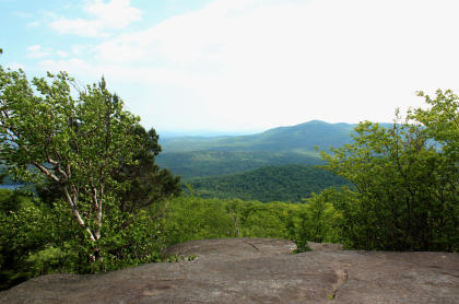 Jenkins has a nice view from a rocky summit.