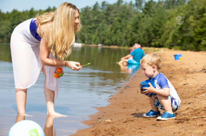 A little gem of a swimming beach at Lake Clear.