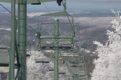 Ski lifts at Titus Mountain.