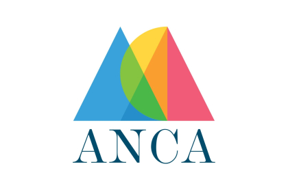 Illustration of triangles and sun in blue