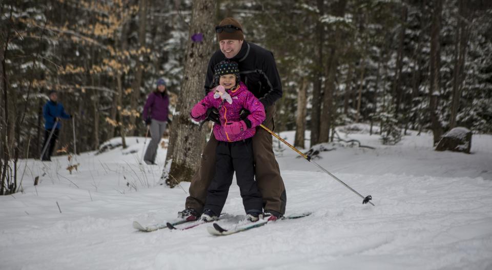 Families love skiing and learning at Dewey together.