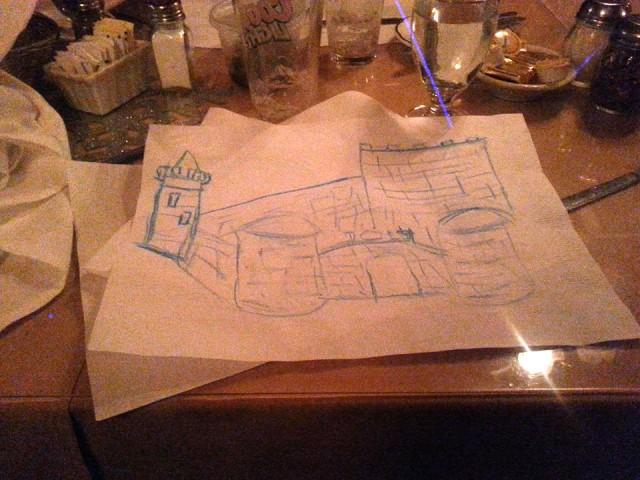 2014 is a Celtic Castle as our Ice Palace. Actual napkin!