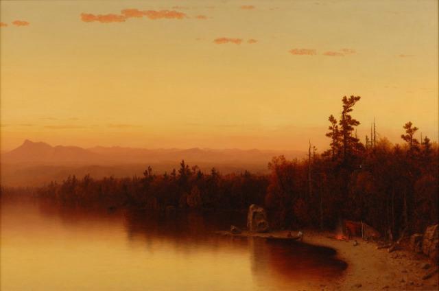 Sanford Robinson Gifford's "A Twilight in the Adirondacks," 1864