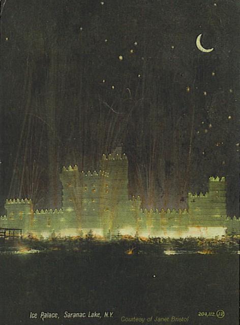 The Ice Palace in 1901 (courtesy of Historic Saranac Lake wiki website)