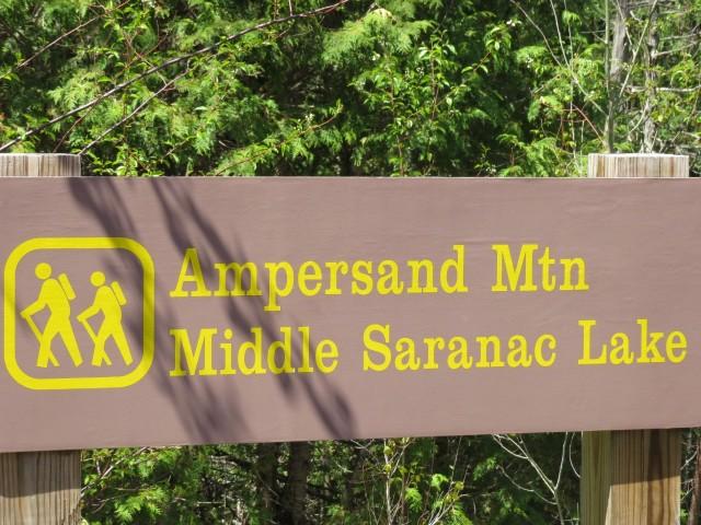 Ampersand Mountain sign