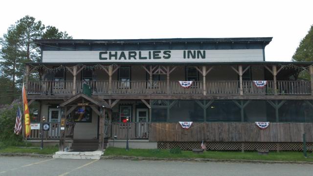 Camping in Charlie's Inn means access to the rooms, restaurant, tavern, and recreation areas at this former railroad destination