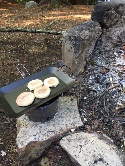 Coffee + campfire  + breakfast + lake view
