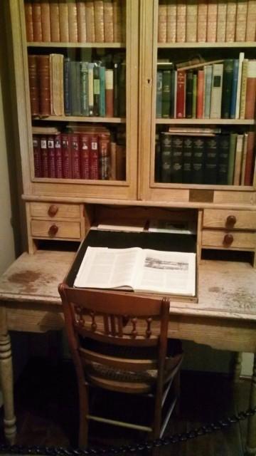 Stevenson's writing desk, where he spent every morning