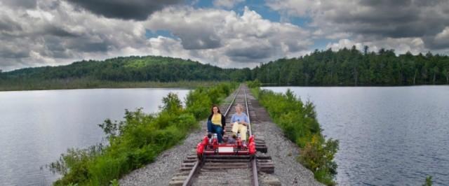 Riding the rails - a scenic trip for sure!