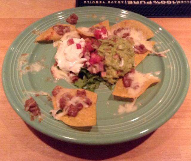 Didn't get to this plate of nachos in time for an untouched picture, but that's because they are so good. I can eat the corn tortilla chips at Casa del Sol because they are made with only corn, no added wheat.