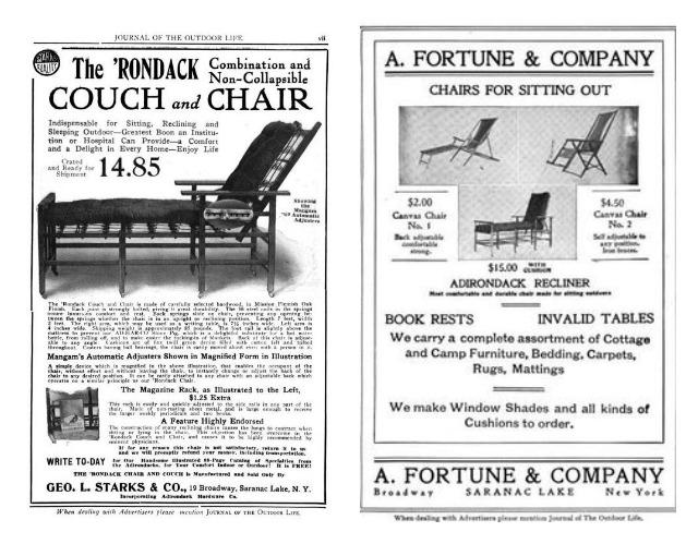 furniture makers in Saranac Lake competed for the Cure Chair market