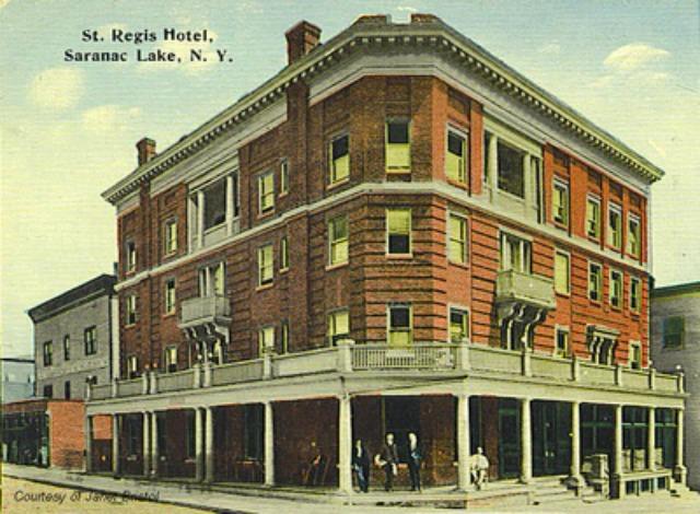 the St Regis was the first brick hotel in Saranac Lake, built in 1908 as the first of the "fireproof" trend