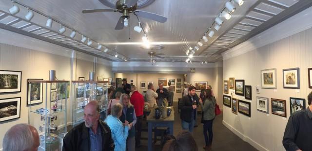 Opening receptions at The Adirondack Artists Guild draw crowds from near and far. (Photo: Sandra Hildreth)