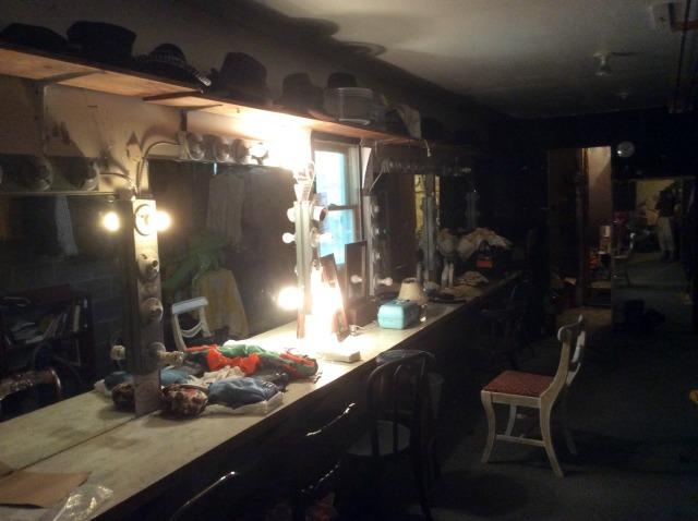 where the magic starts -- backstage in the dressing rooms