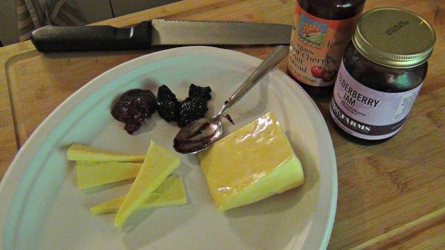 cheese and fruit (two gourmet jams, actually) for dessert, in the classic Adirondack style of simple and delightful