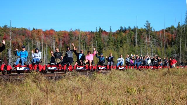 Riding the rails in the fall is picturesque, to say the least!