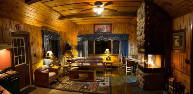 The Lake Clear Lodge mixes classic Adirondack style with modern comfort touches.