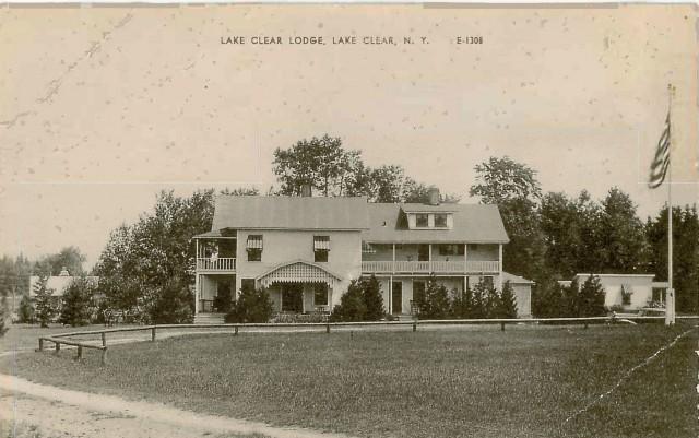 The Lake Clear Lodge from a 1955 postcard. Originally built in 1886.
