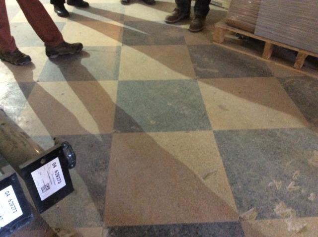 Here is the original flooring on the ground floor; carefully uncovered and, in places, restored.