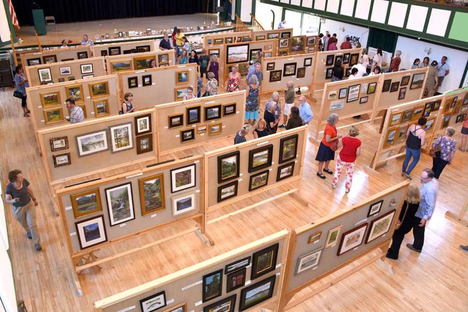 There will be hundreds of plein air paintings at the show and sale at Saranac Lake Town Hall. (Photo courtesy of Mark Kurtz)