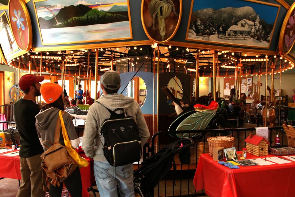 Everything on the Adirondack Carousel is hand painted by local artists.