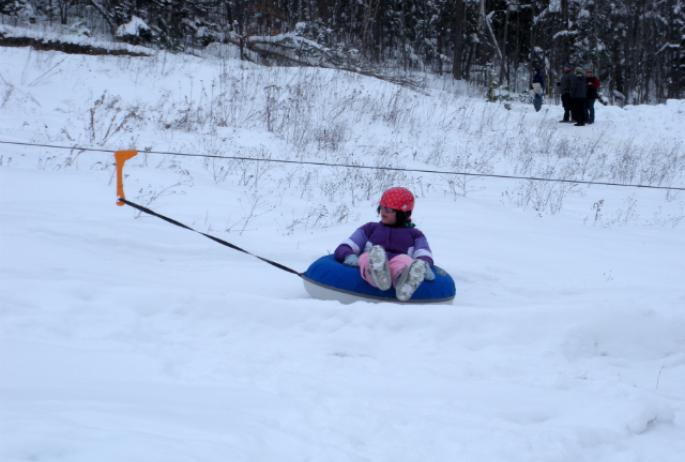 Tubing is thrilling for the bigs, fun for the smalls.
