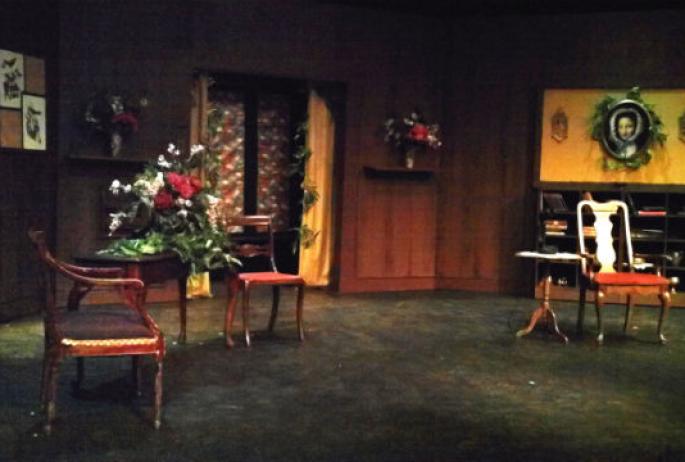 this is the only set -- it is cleverly revamped between acts