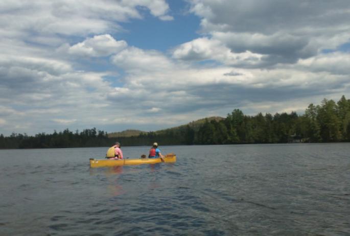 Upper Saint Regis Lake is the largest body of water on the trek