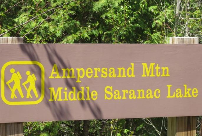 Ampersand Mountain sign