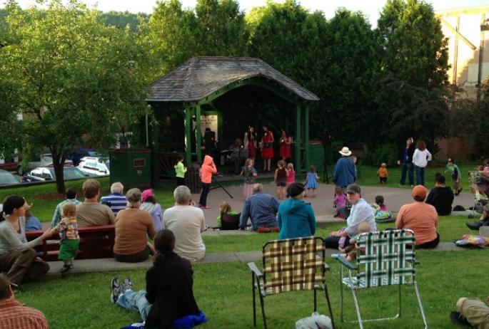 Music on the Green offers free concerts every Wednesday