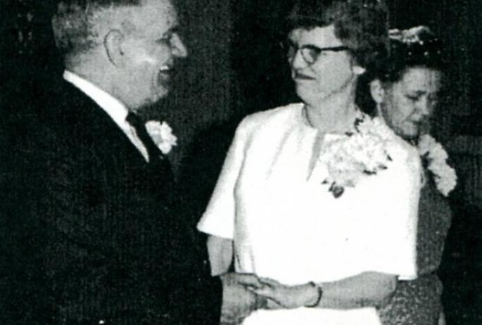 Alfred Larsen and Helen Bell waited two decades for their romance to end in marriage.