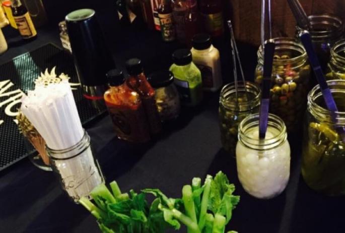The "make your own bloody Mary bar" at Grizle T's is from noon-7 p.m. every Sunday. (Photo courtesy of Grizle T's Facebook page)