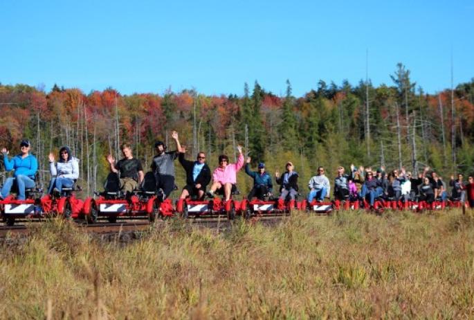 Riding the rails in the fall is picturesque, to say the least!