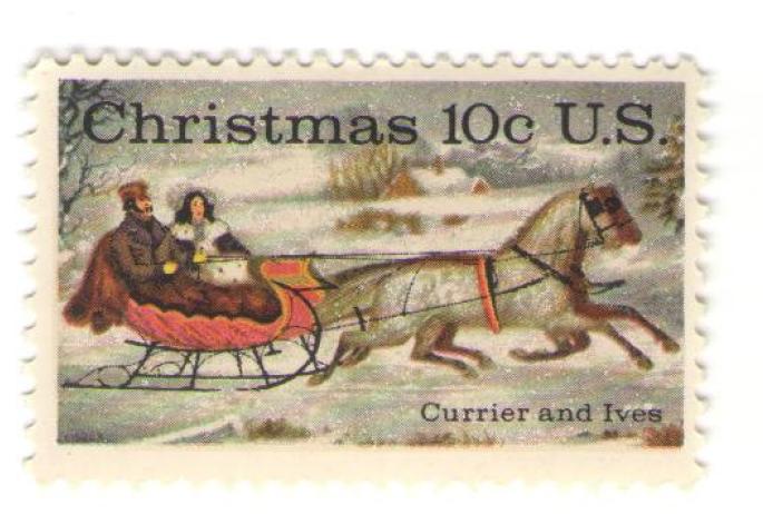 As in this vintage Currier & Ives image, it's all about the sleigh.