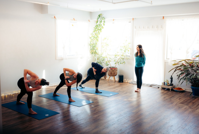 Yoga in Saranac Lake.